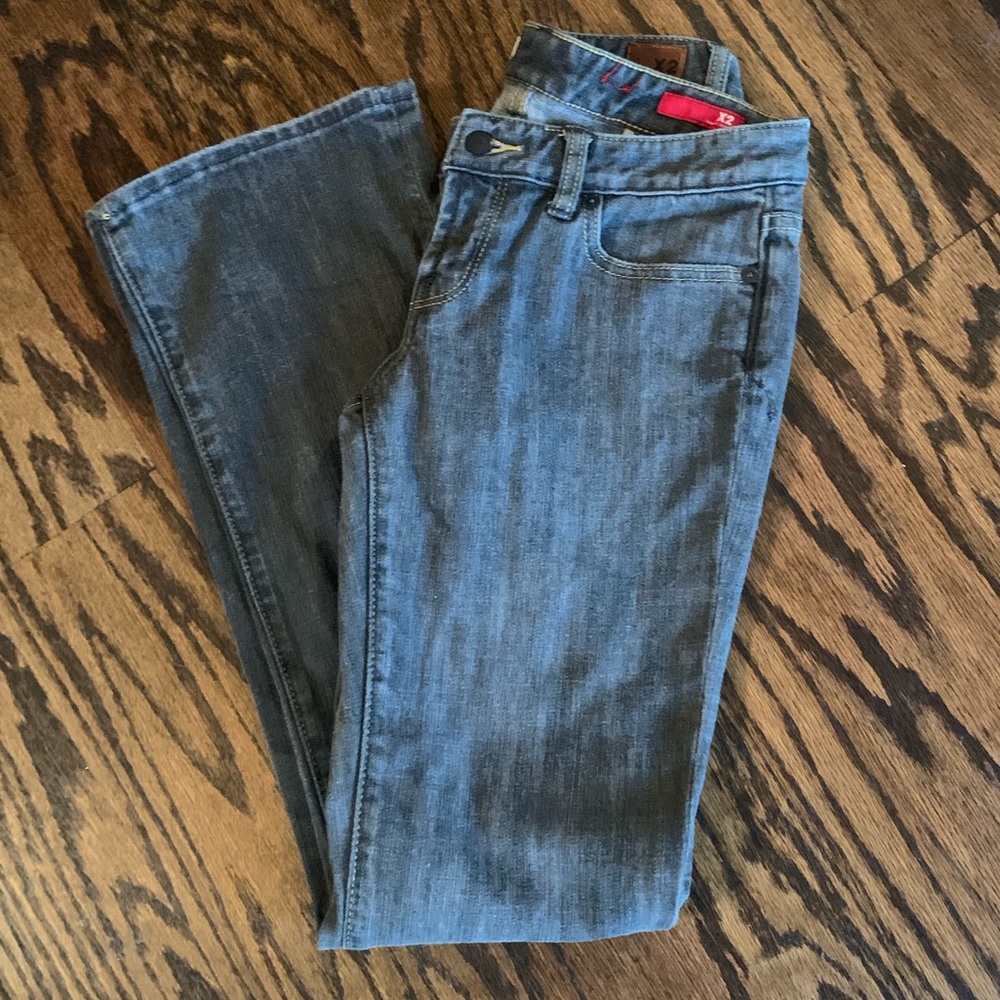 Express low rise bootcut jeans